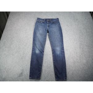 J Crew Jeans Womens 28 Dark Wash Denim‎ Blue Mid Rise Toothpick